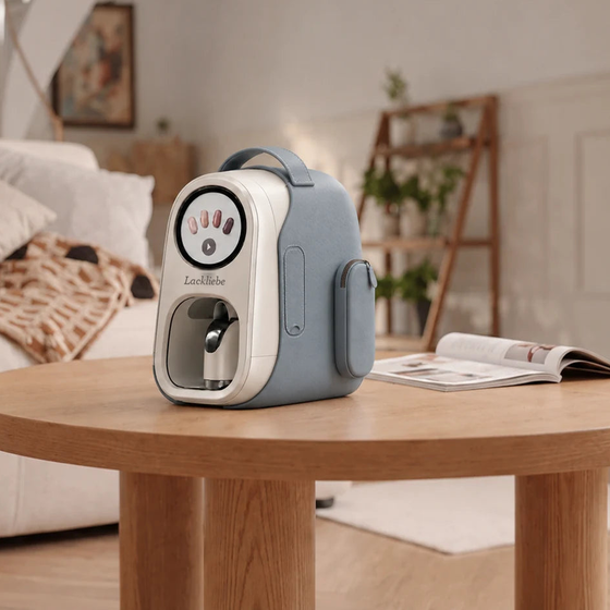 Lack-Liebe Nagelprinter im Wohnzimmer
